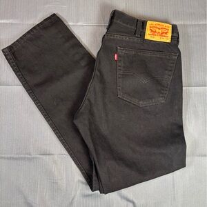 Levi’s 505 Regular Fit Men’s Jeans Black W38 L32 — Straight Leg Classic Denim